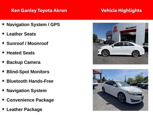 Super White 2014 Toyota Camry SE