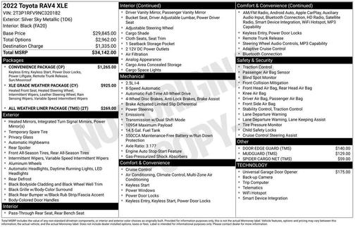 Silver Sky Metallic 2022 Toyota RAV4 XLE