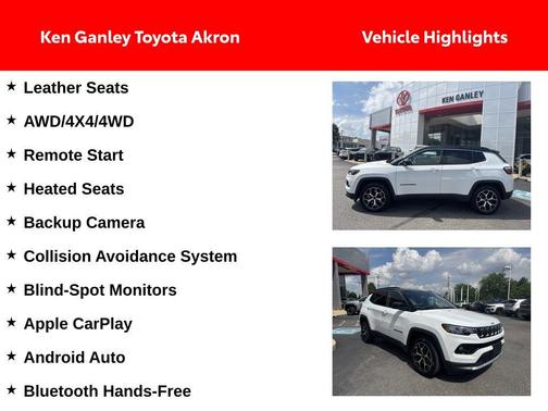 Bright White Clearcoat 2025 Jeep Compass Limited