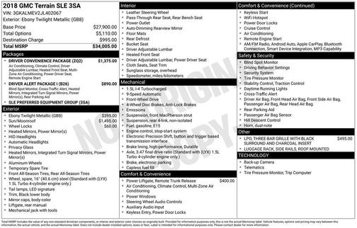 2018 GMC Terrain SLE