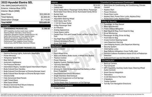 Intense Blue 2023 Hyundai ELANTRA SEL