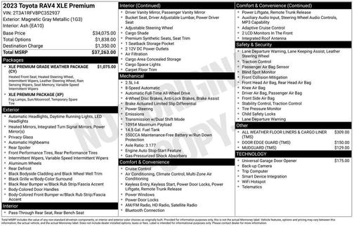 Magnetic Gray Metallic 2023 Toyota RAV4 XLE Premium