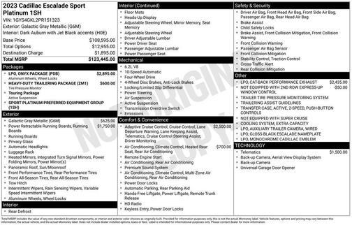 2023 Cadillac Escalade Sport Platinum