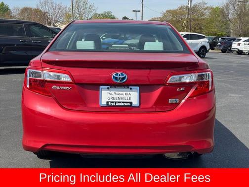 Barcelona Red Metallic 2012 Toyota Camry Hybrid LE