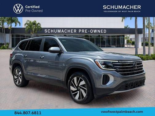 Platinum Gray Metallic 2024 Volkswagen Atlas 2.0T SE w/Technology