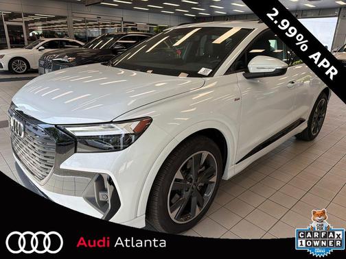 Glacier White 2025 Audi Q4 e-tron Premium 55 quattro