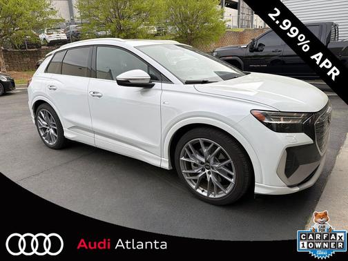 Glacier White Metallic 2025 Audi Q4 e-tron Prestige 55 quattro