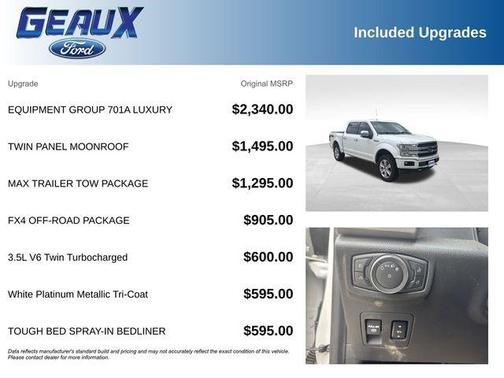White Platinum Clearcoat Metallic 2019 Ford F-150 Platinum