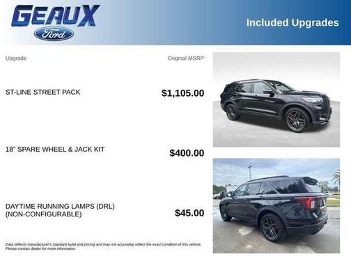 Black Metallic 2025 Ford Explorer ST-Line