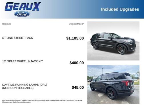 Black Metallic 2025 Ford Explorer ST-Line