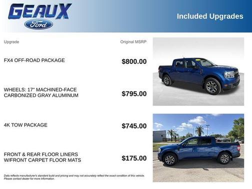 Blue Metallic 2024 Ford Maverick Lariat