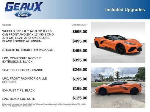 Orange 2023 Chevrolet Corvette Stingray w/3LT