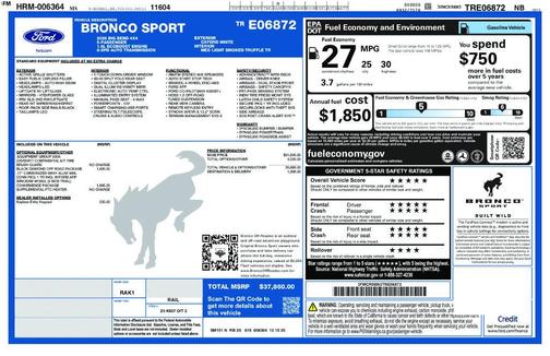 Oxford White 2026 Ford Bronco Sport Big Bend