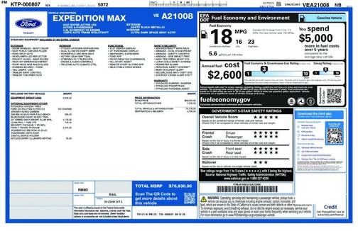 Agate Black Metallic 2027 Ford Expedition Max ACTIVE