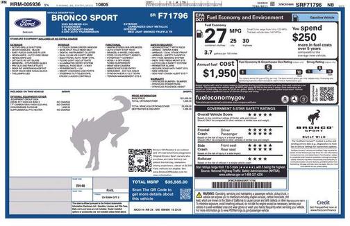 Carbonized Gray Metallic 2025 Ford Bronco Sport Big Bend