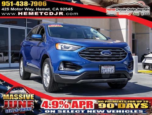 Blue Metallic 2021 Ford Edge SEL