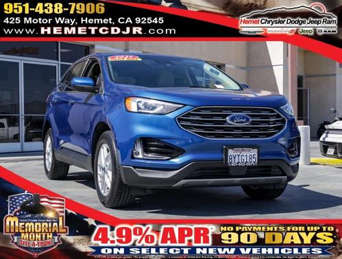 Blue Metallic 2021 Ford Edge SEL