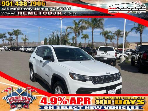 Bright White Clearcoat 2022 Jeep Compass Sport