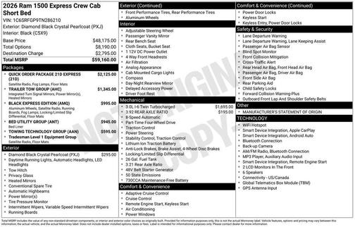 Diamond Black 2026 RAM 1500 Tradesman