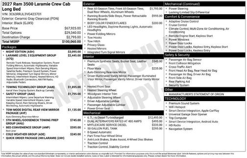 Ceramic Gray Clearcoat 2027 RAM 3500 Laramie
