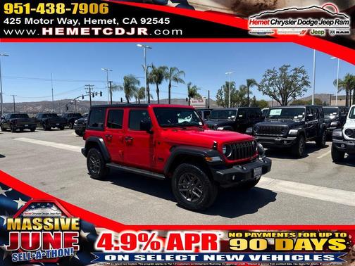 Firecracker Red Clearcoat 2025 Jeep Wrangler Sport