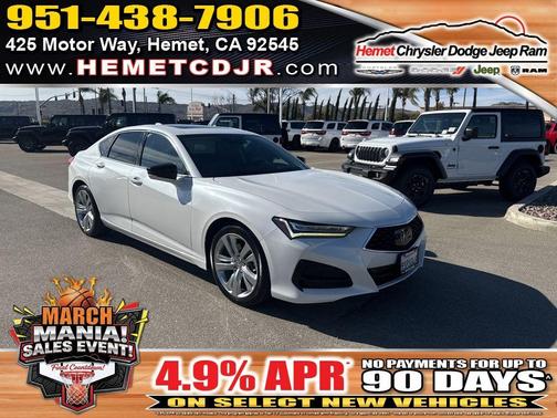 Silver 2022 Acura TLX Technology