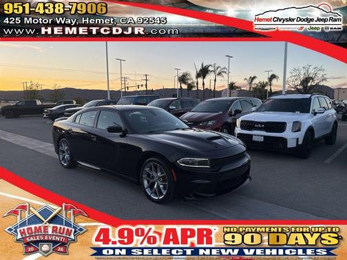Pitch Black Clearcoat 2023 Dodge Charger GT