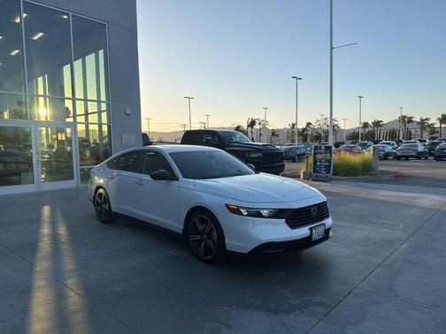 White 2024 Honda Accord Hybrid Sport