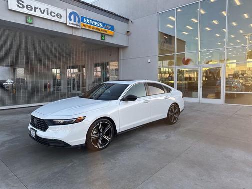 White 2024 Honda Accord Hybrid Sport