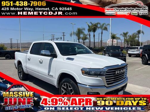 Bright White Clearcoat 2025 RAM 1500 Laramie