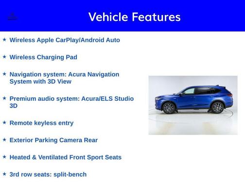 Apex Blue Pearl 2023 Acura MDX A-Spec