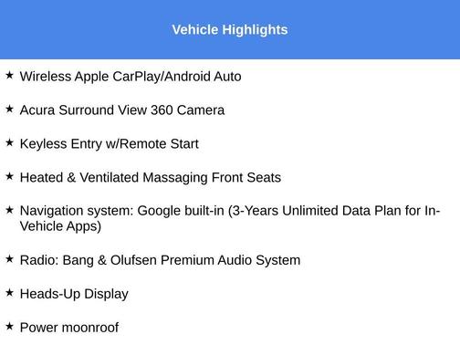 2025 Acura MDX Advance Package