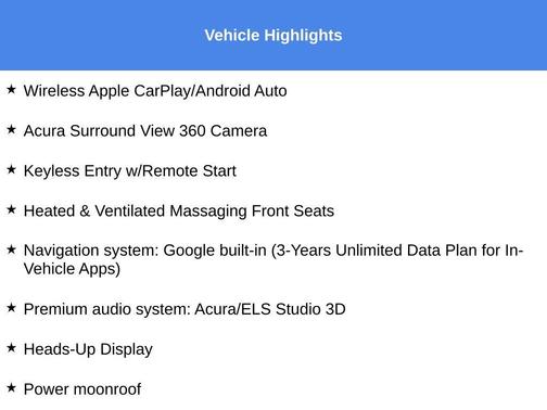 2025 Acura MDX Advance Package