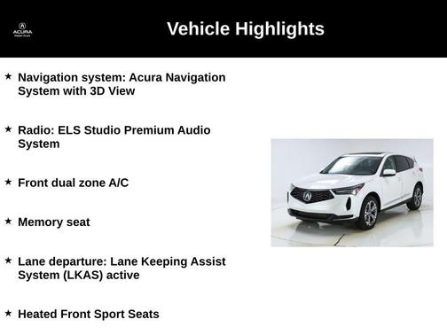 Platinum White Pearl 2025 Acura RDX Technology Package