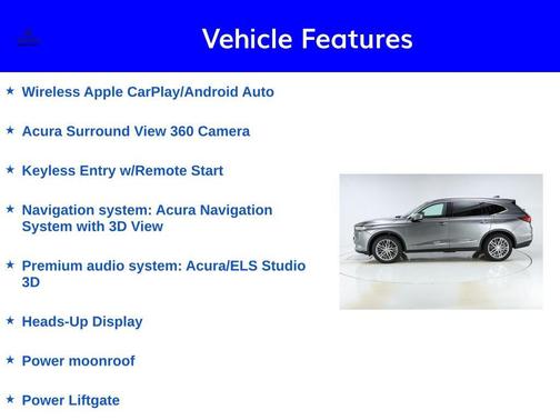 Liquid Carbon Metallic 2023 Acura MDX Advance