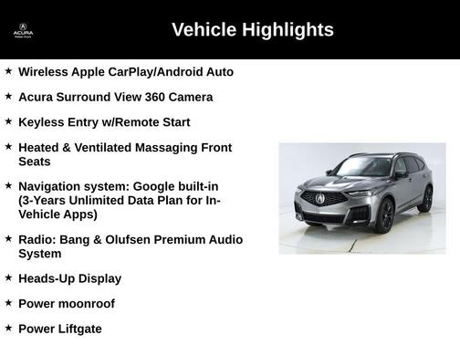 Liquid Carbon Metallic 2026 Acura MDX A-Spec Advance Package