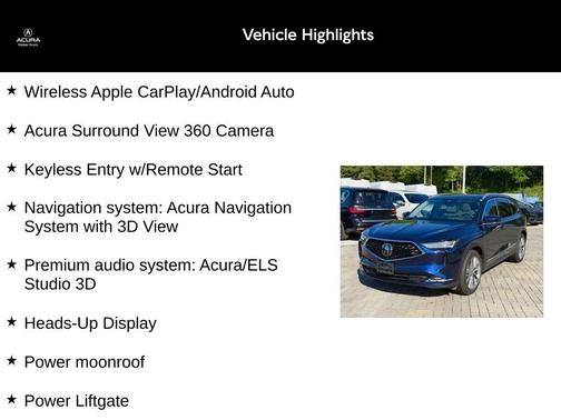 Fathom Blue Pearl 2023 Acura MDX Advance