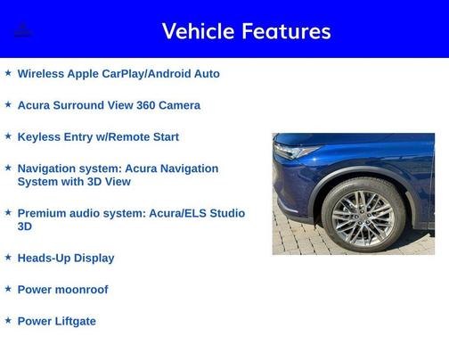Fathom Blue Pearl 2023 Acura MDX Advance