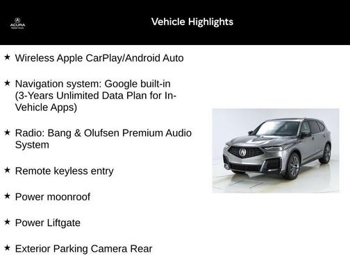 Liquid Carbon Metallic 2025 Acura MDX A-Spec