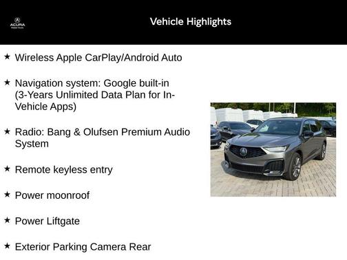 Liquid Carbon Metallic 2025 Acura MDX A-Spec