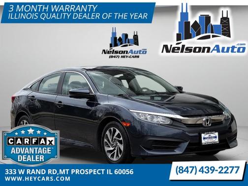 Cosmic Blue Metallic 2016 Honda Civic EX