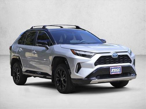 Silver Sky Metallic/Midnight Black Metallic 2023 Toyota RAV4 Hybrid SE
