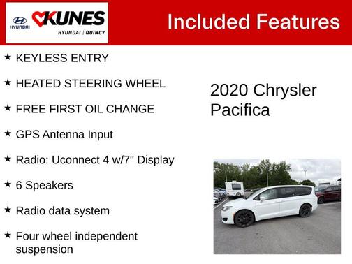 Bright White Clearcoat 2020 Chrysler Pacifica Touring