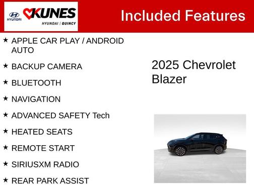 Black 2025 Chevrolet Blazer RS