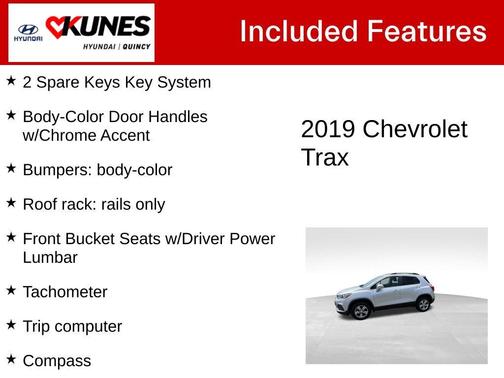 Silver Ice Metallic 2019 Chevrolet Trax LT