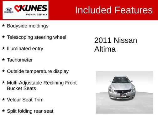 Brilliant Silver 2011 Nissan Altima 2.5 S