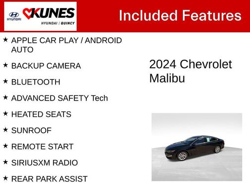 Mosaic Black Metallic 2024 Chevrolet Malibu LT