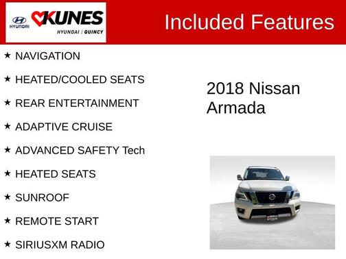 White 2018 Nissan Armada Platinum