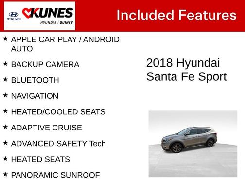 Mineral Gray 2018 Hyundai Santa Fe Sport 2.0L Turbo Ultimate