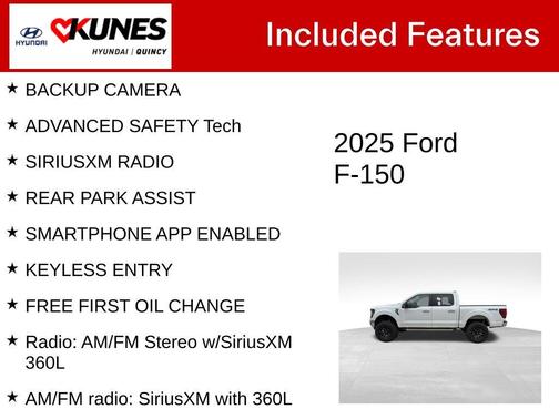 White 2025 Ford F-150 XLT